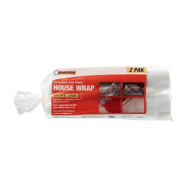 10 Ft. W X 15 Ft. L X 2.7 Mil 4 Lb Plastic Surface Protector 2 Pk